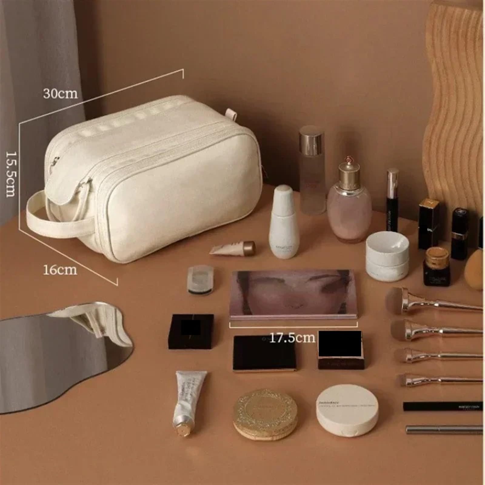 Borsa da Toilette Impermeabile Borse da viaggio Organizer for trucchi grande