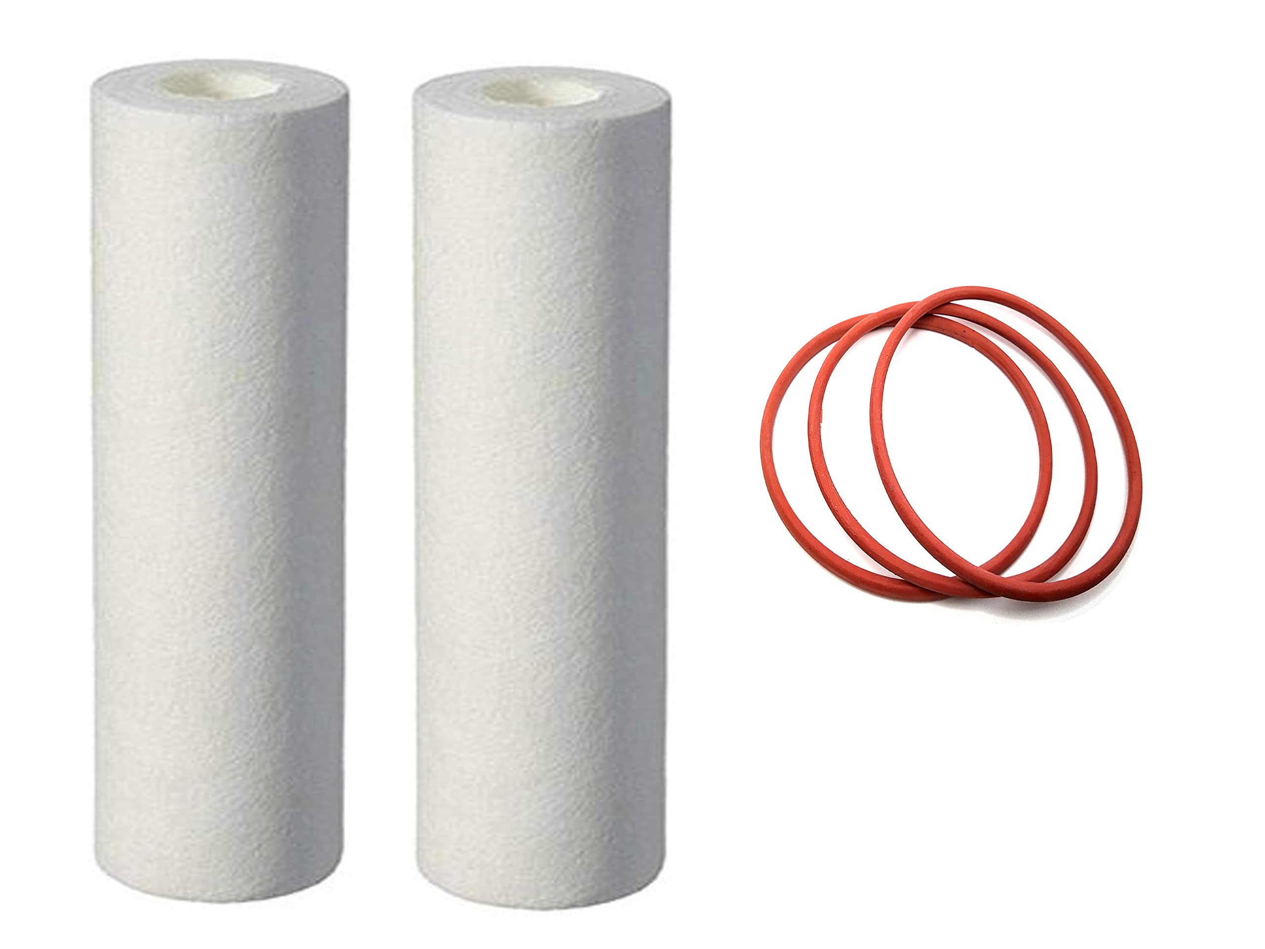 BIOWAY 2pcs PP Spun Replacement Filter 10'' with 3PCS RED Ring for Prevent LEACKAGE in Bowl/HOUSING Suitable for All Type Water Purifier PRE Filter-image-11