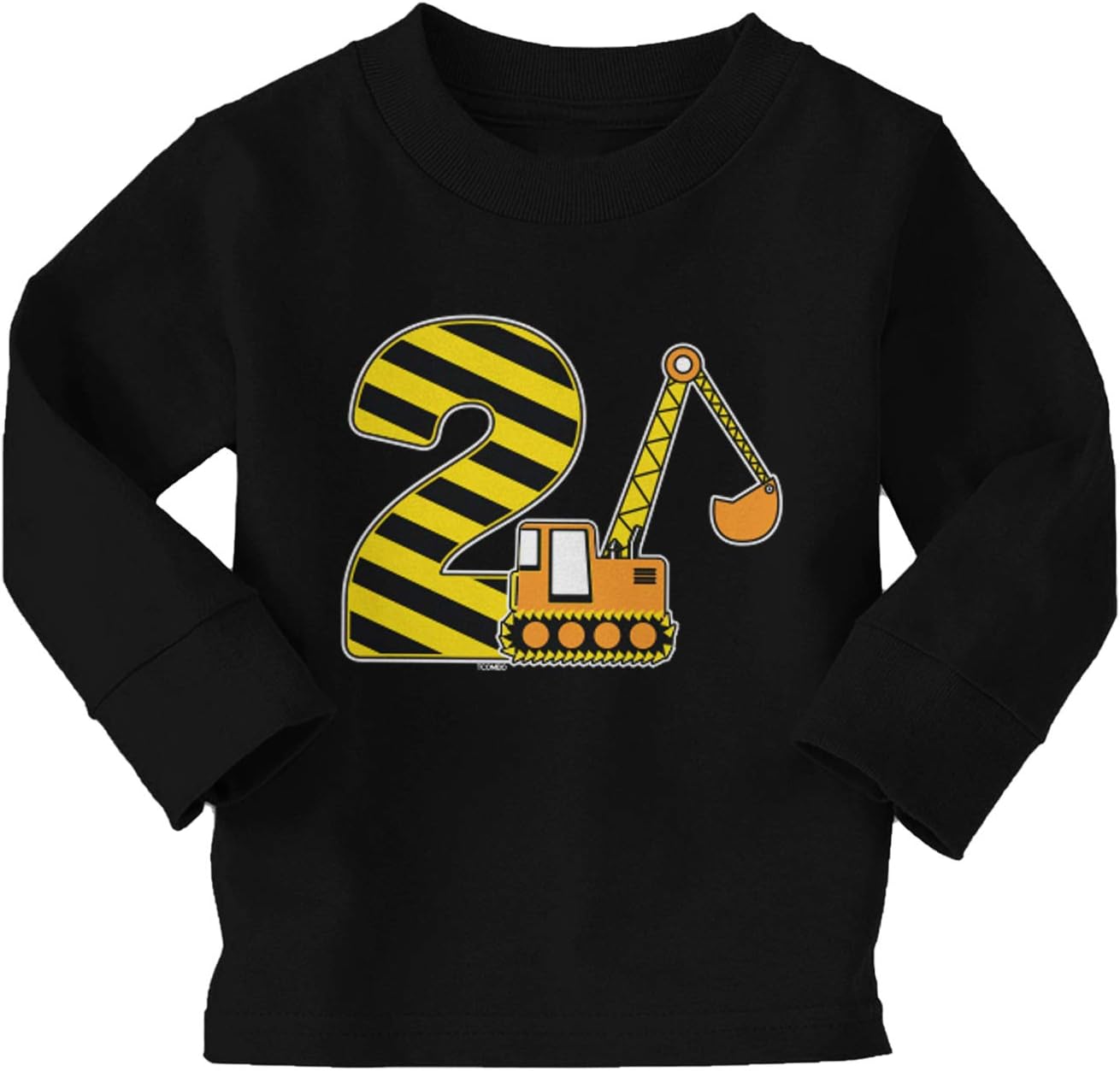 Tcombo 2nd Birthday - Digger Excavator Construction Vehicle Infant/Toddler Cotton Jersey T-Shirt