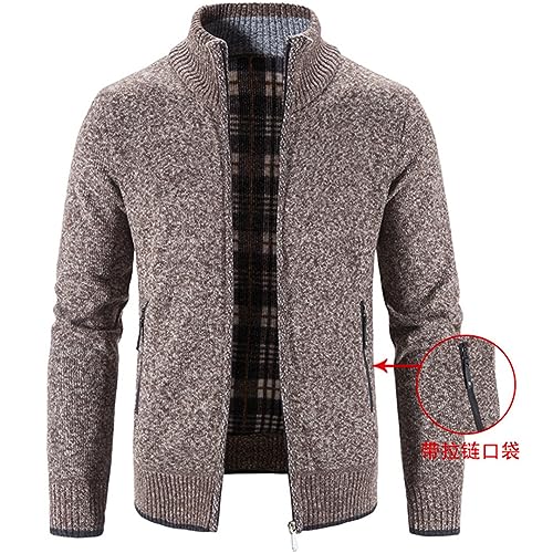 Autumn And Winter New Sweater Men's Cardigan Zipper Plus Fleece All-Match Men's Sweater Jacket3