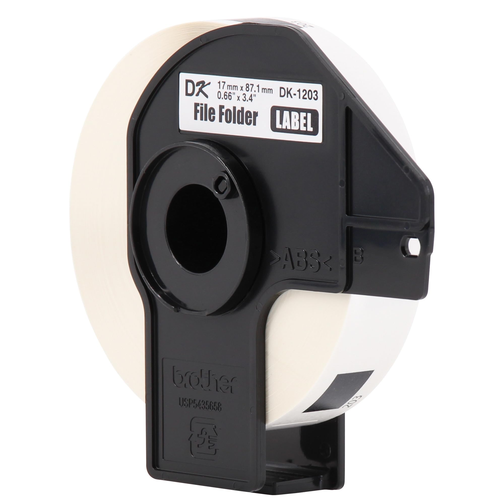 Brother DK-12033PK DK-12033PK Etichette fustellate per cartelle di file, affidabilità di lunga durata, 300 etichette per rotolo, (3) rotoli per scatola, bianco (DK12033PK)