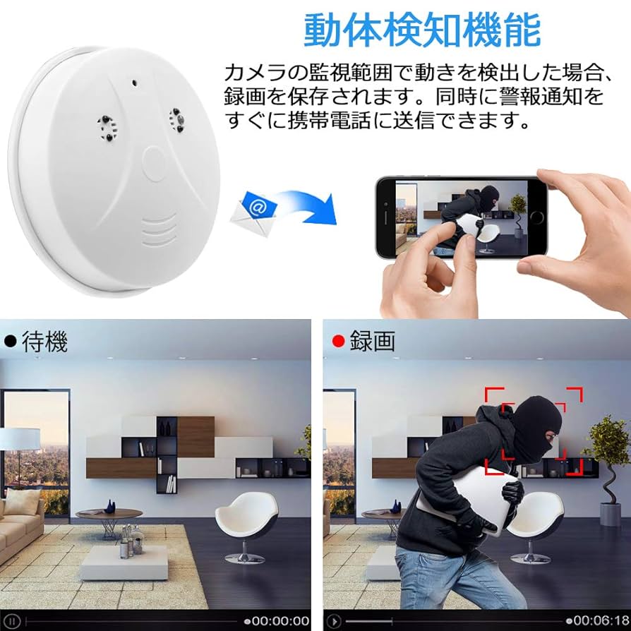 火災報知器型 防犯カメラ 小型防犯カメラ 火災報知器型 M-910 (お取り寄せ) : 良品家電