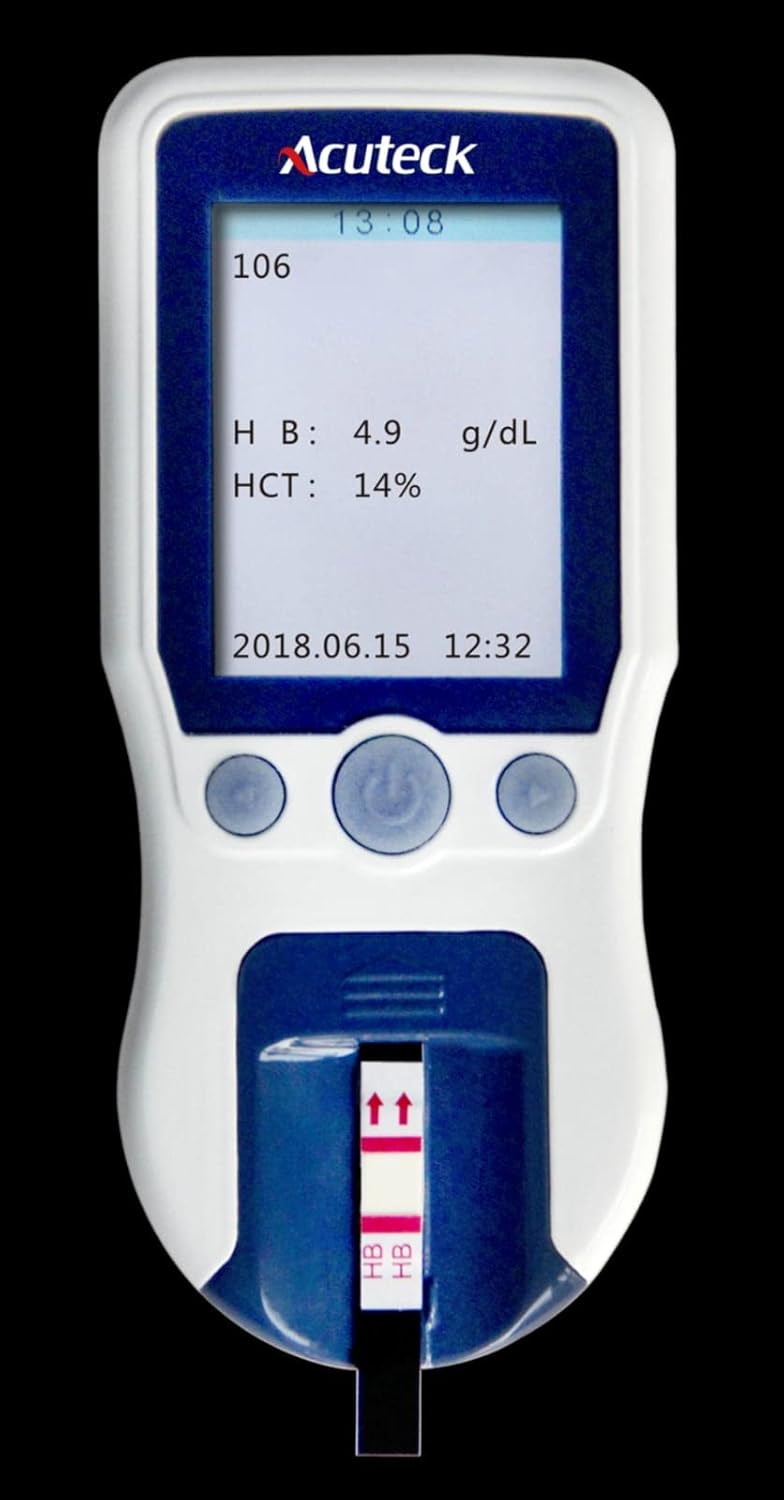 Acuteck Hemoglobin Meter, Portable handheld, Large, Multicolor Amazon