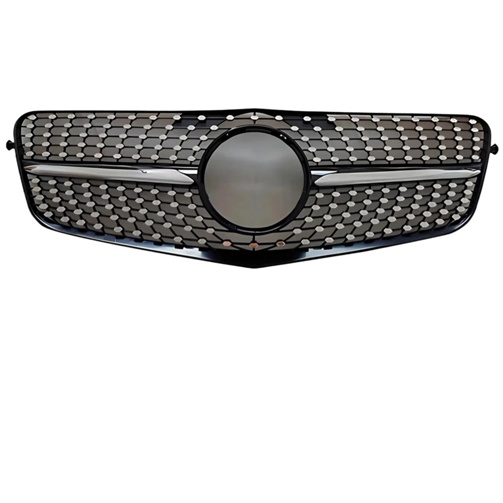 Przedni grill zderzak grill kratka akcesoria tuningowe pasuje do Mercedes Benz E Klasa W212 2009-2015 E260 E300 E350 E200 GT osłona chłodnicy(13-15 Diamond Silver)