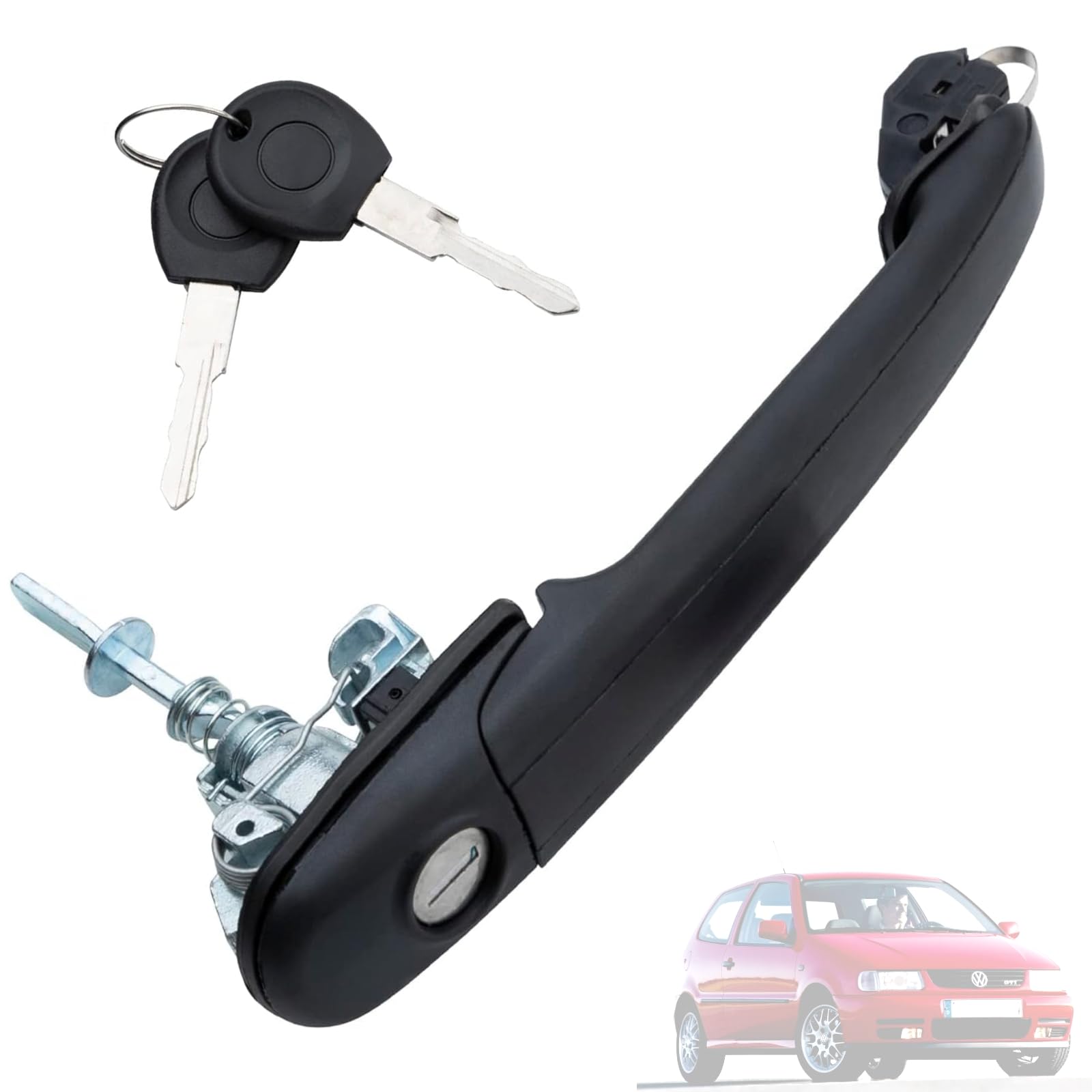 Twowinds Poignée 6N0837207 Compatible avec Ford Galaxy (1995-2015) - Gauche | Compatible avec VW Sharan (1995-2010), Polo (1994-2001)