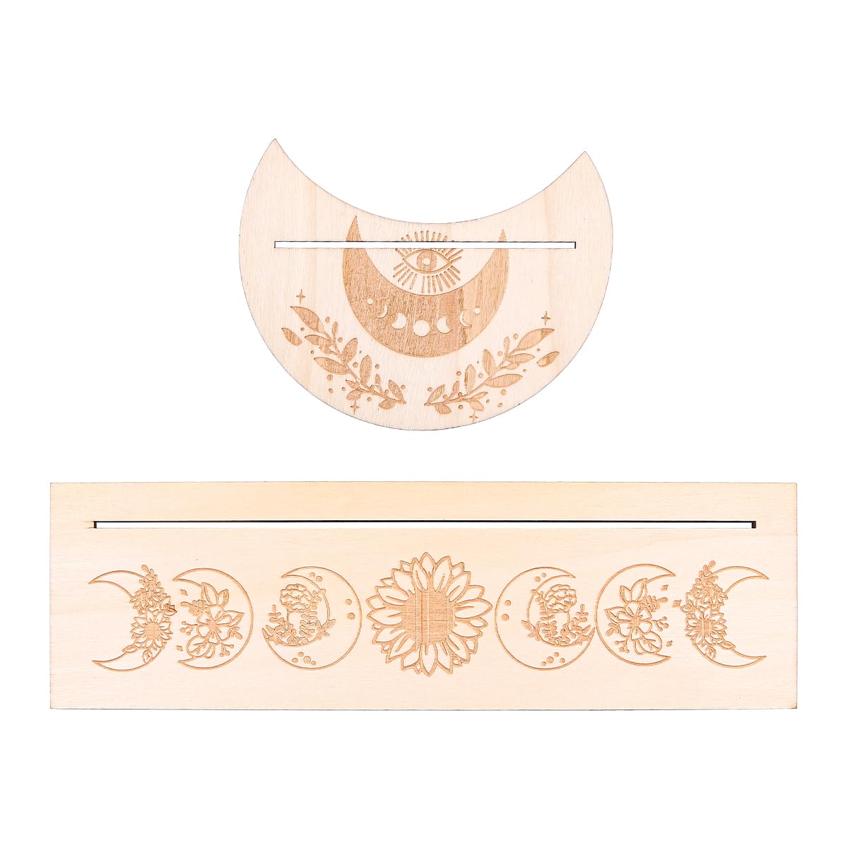 VOANZO 5 Sets Wooden Tarot Card Holder Holders Decorative Gift of Witch Moon AccessoriesTarot Card Stand Set Tarot Accessories and Tarot Decor Tarot Deck Display 10PCS - Image 2