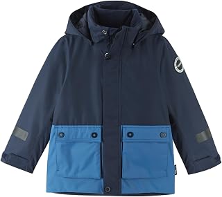 Reima Kids Luhanka Jacket Colour Block Blue - Durable Waterproof Children's Winter Jacket, Size 134 - Colour Navy, navy, 134 cm