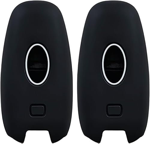 Miniatura 2 de Funda de goma de silicona para llavero compatible con 7 botones 2019-2023 Hyundai Sonata Nexo 2022 Hyundai Tucson 2023 Palisade Santa Fe (negronegro)
