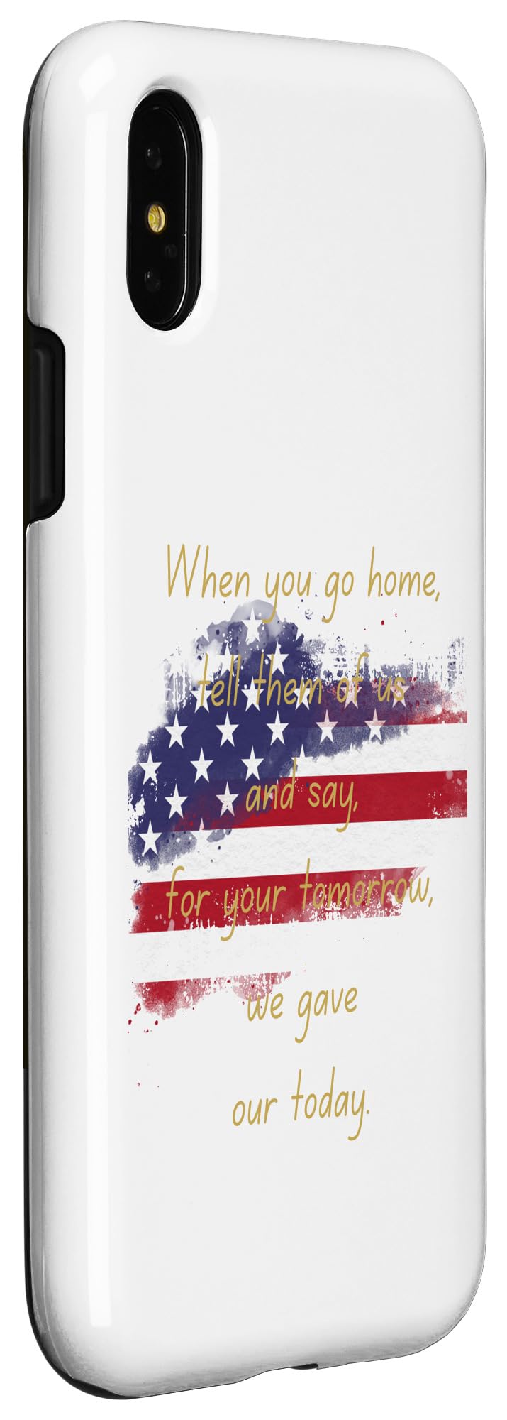 iPhone X/XS Commemorating 80 Years, D-Day: Honouring Veterans USA Flag Case - Image 3