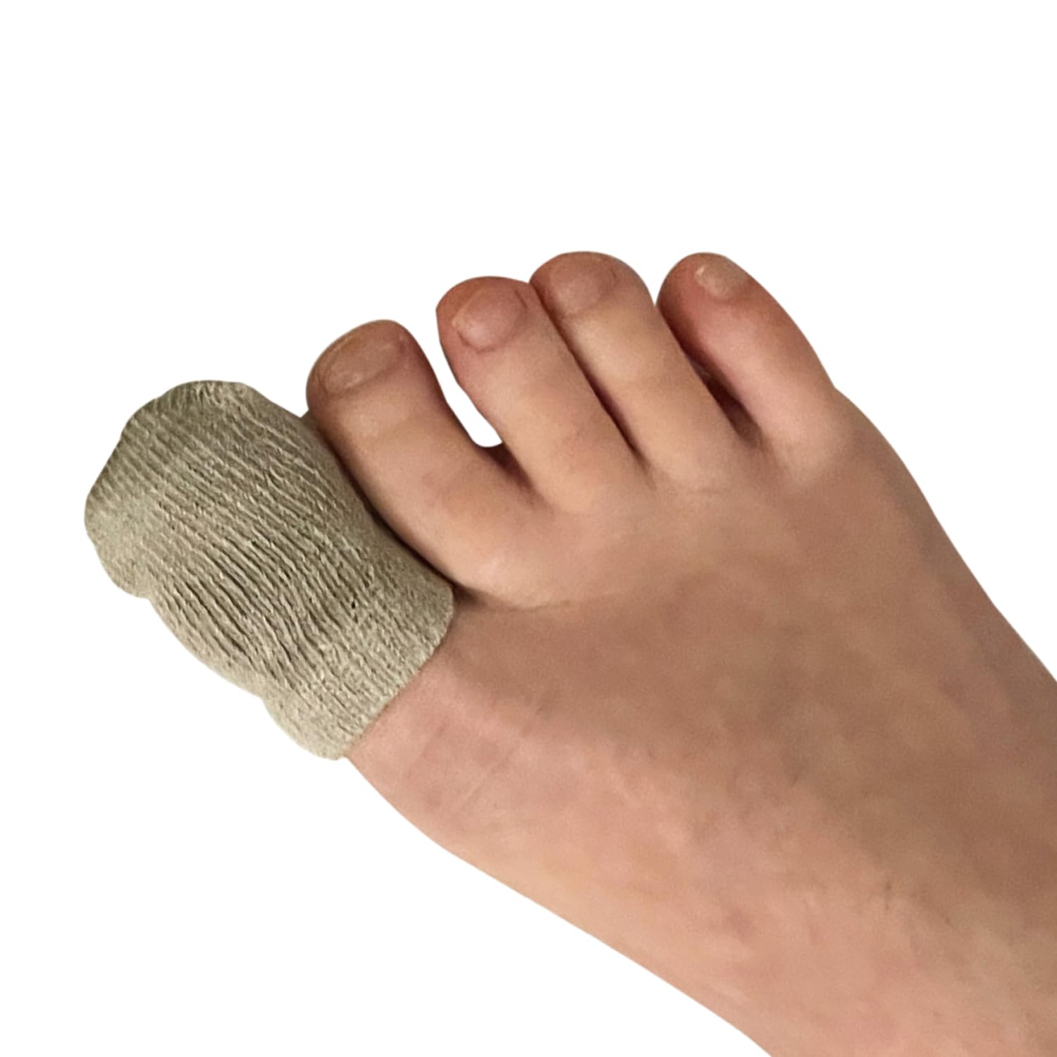 BOUNCEBACK BIG TOE Protective Socks Soft Cotton Medical sleeve for Big Toe | Diabetic Ulcers| Ingrown Toenail | Non-Slip Silicone Grip on Rim of Inner Cuff to prevent Twisting or Sliding Off