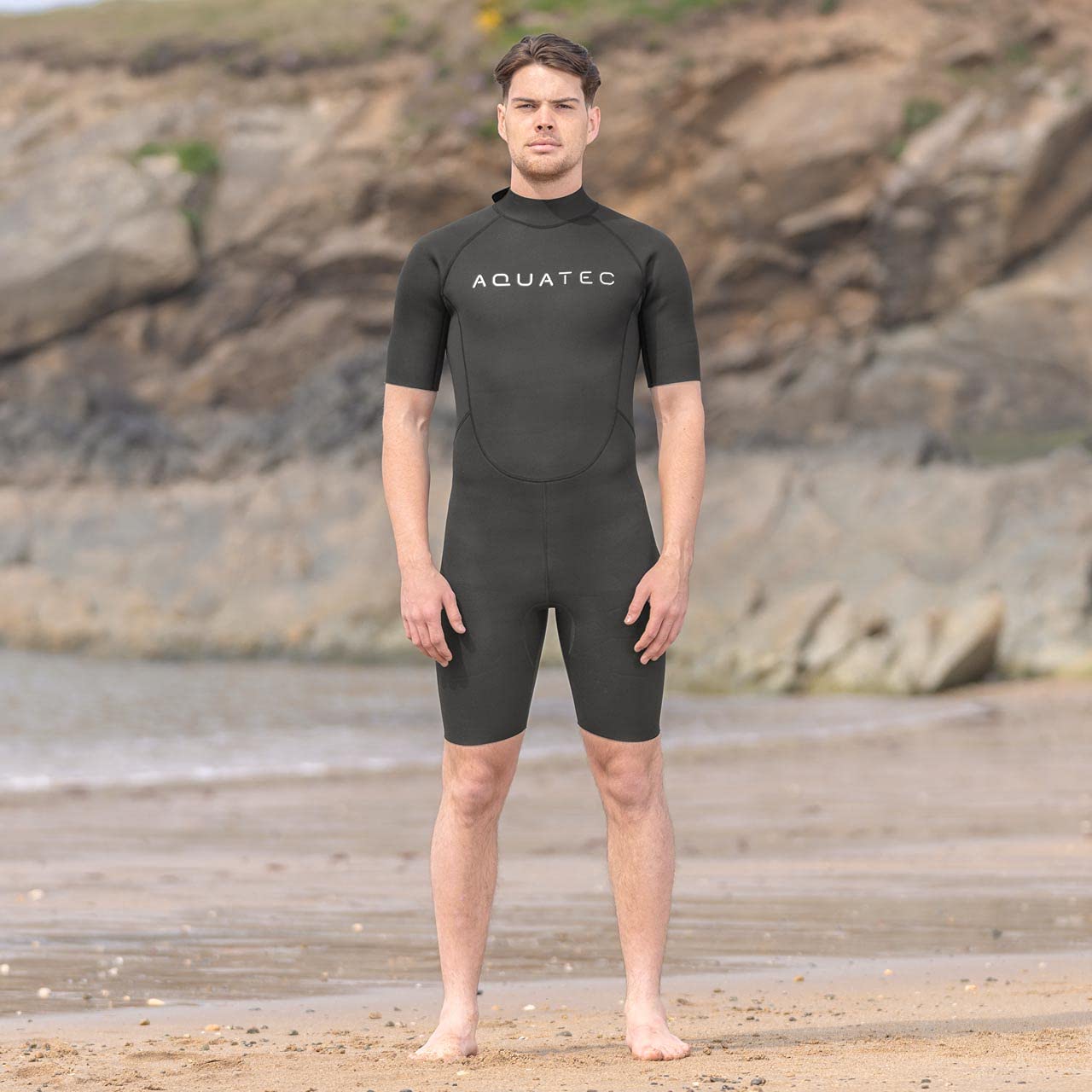 Amazon.com: AQUATEC Short Sleeve Men's Wetsuit - 2X Thicknesses
