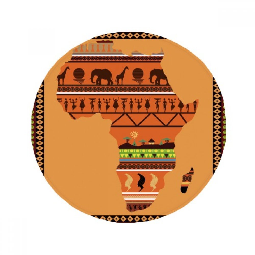 Tapis rond Afrique DIYthinker antidérapant pour habiller votre cuisine et salon