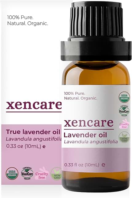 XENCARE Organic Lavender Essential Oil - 100% Pure and Natural 0.33 fl oz, 10mL