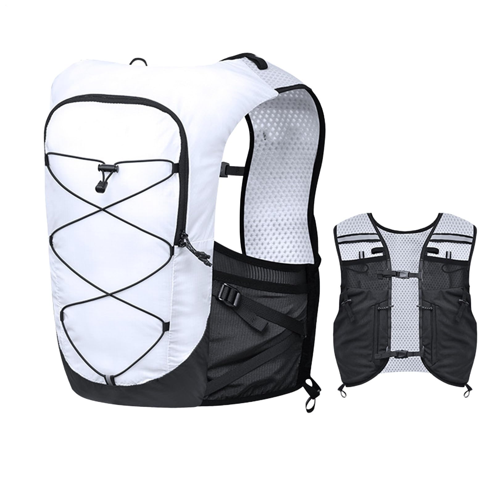 Sac à dos d'hydratation, gilet de course fonctionnel, sac de fitness de course et de randonnée, sac à dos de course pour le sport trail, sac à dos d'hydratation stable pour le cyclisme, alimentation