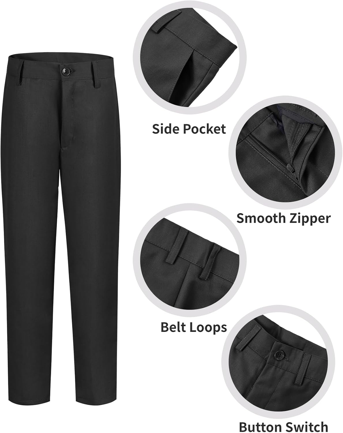 Boys Suits 6 Piece Slim Fit Kids Tuxedo Suit for Toddler Wedding Ring Bearer Outfit for Boy Jacket Vest Pants Shirts with Tie - Image 5