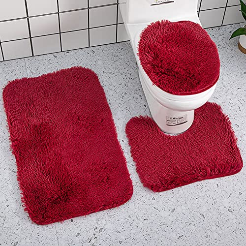 Reyox Badvorleger Set 3 Teilig, Weiche Hochflor Badematte rutschfest, Mikrofaser Flauschig...