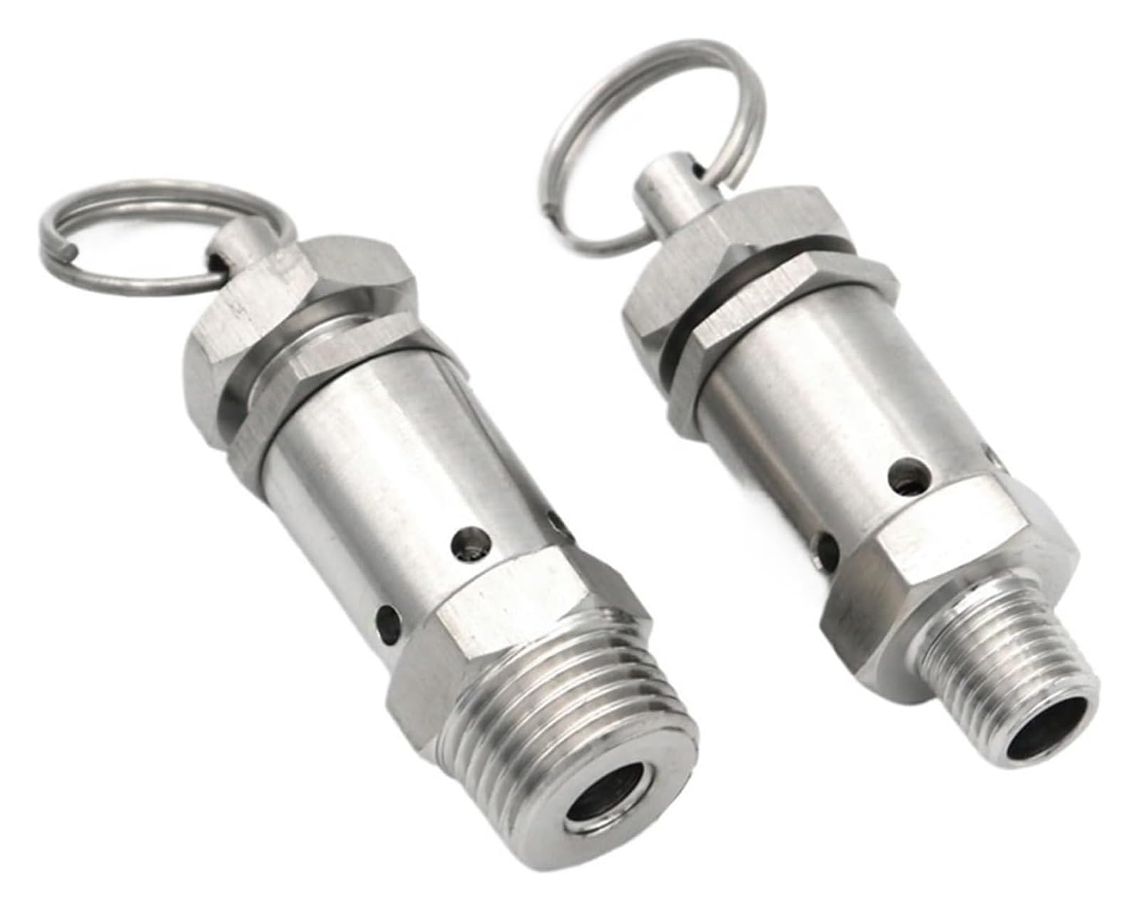 Válvula de seguridad, Válvula de alivio seguridad 304 SS 1/4 1/2 pulgada BSPT 0.1-1MPa for Comp & Cook(1/2,8 Bar Fixed)