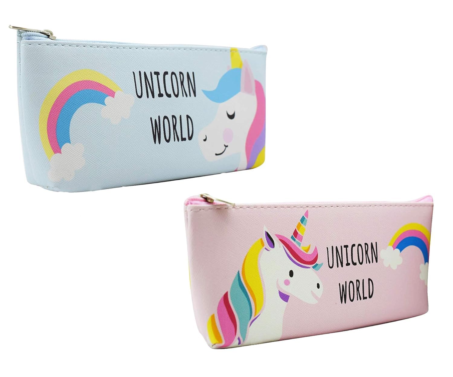 MINtile Unicorn World Pencil Pouch for Girls | Cute Stationery Items | Pen & Colors Pouch for School Students | Travel Pouch Bag | Return Gifts for Birthday | Plastic Pouch with Zipper (Pack of 2) (B0D4F6TKLL) Amazon Price History, Amazon Price Tracker
