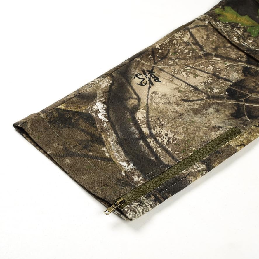 Realtree APX Camouflage Men’s 6 Pocket Cargo Pants – UPF 30+, Moisture-Wicking, Odor Control, Outdoor Hunting Pants - Image 5