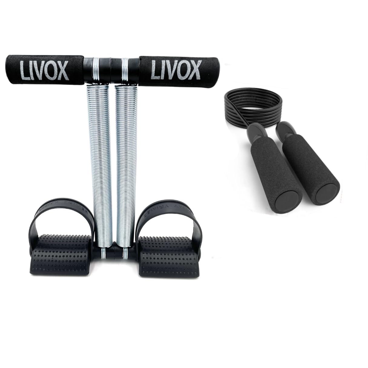 LIVOX Tummy Trimmer with Skipping Rope for Men and Women Portable Home Gym Equipment for Home Workout (Multicolor) (B09NW3365L) Amazon Price History, Amazon Price Tracker