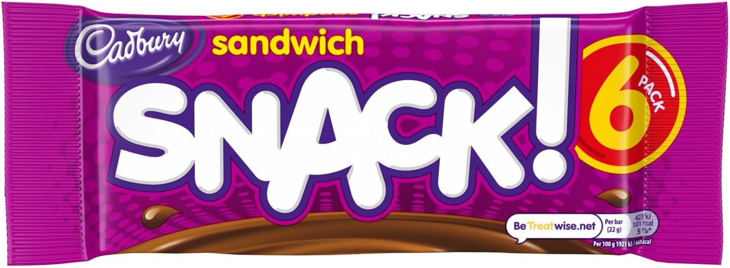 Cadbury Snack Sandwich 6 Pack (Pack of 3)
