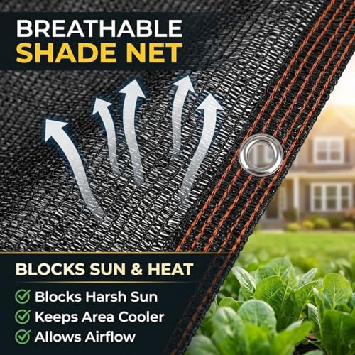 Filet de protection solaire résistant aux UV avec œillets - 6