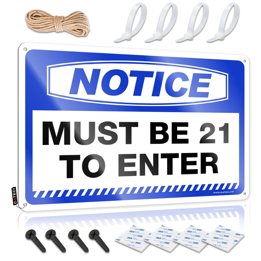 Bar Stuff For Man Cave Notice Must Be 21 To Enter Tin Sign Metal Signs For Man Cave Funny Room Decor(30X40CM)