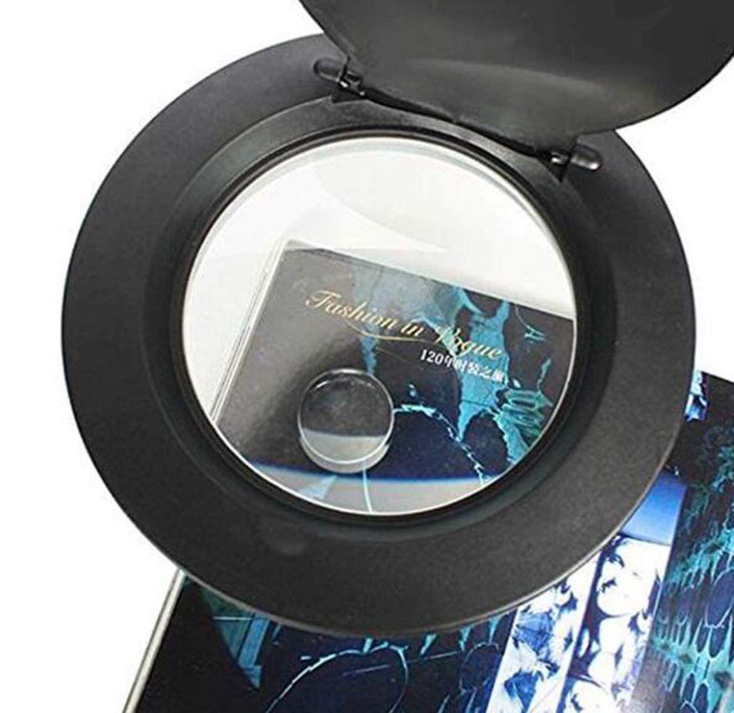 Lampa biurkowa z lupą z podświetleniem LED 5x, lampa z lupą 36 Led, lampa biurkowa z lupą do hobby, rzemiosła, inspekcji, czytania książek, czarny A, szkło powiększające ze światłem Comfortable