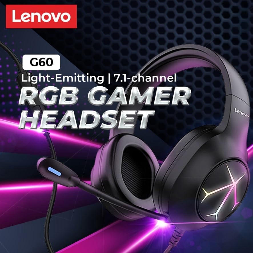Image of LENOVO G60 THINKPLUS 7.1 Channel RGB Wired USB Gaming Headset