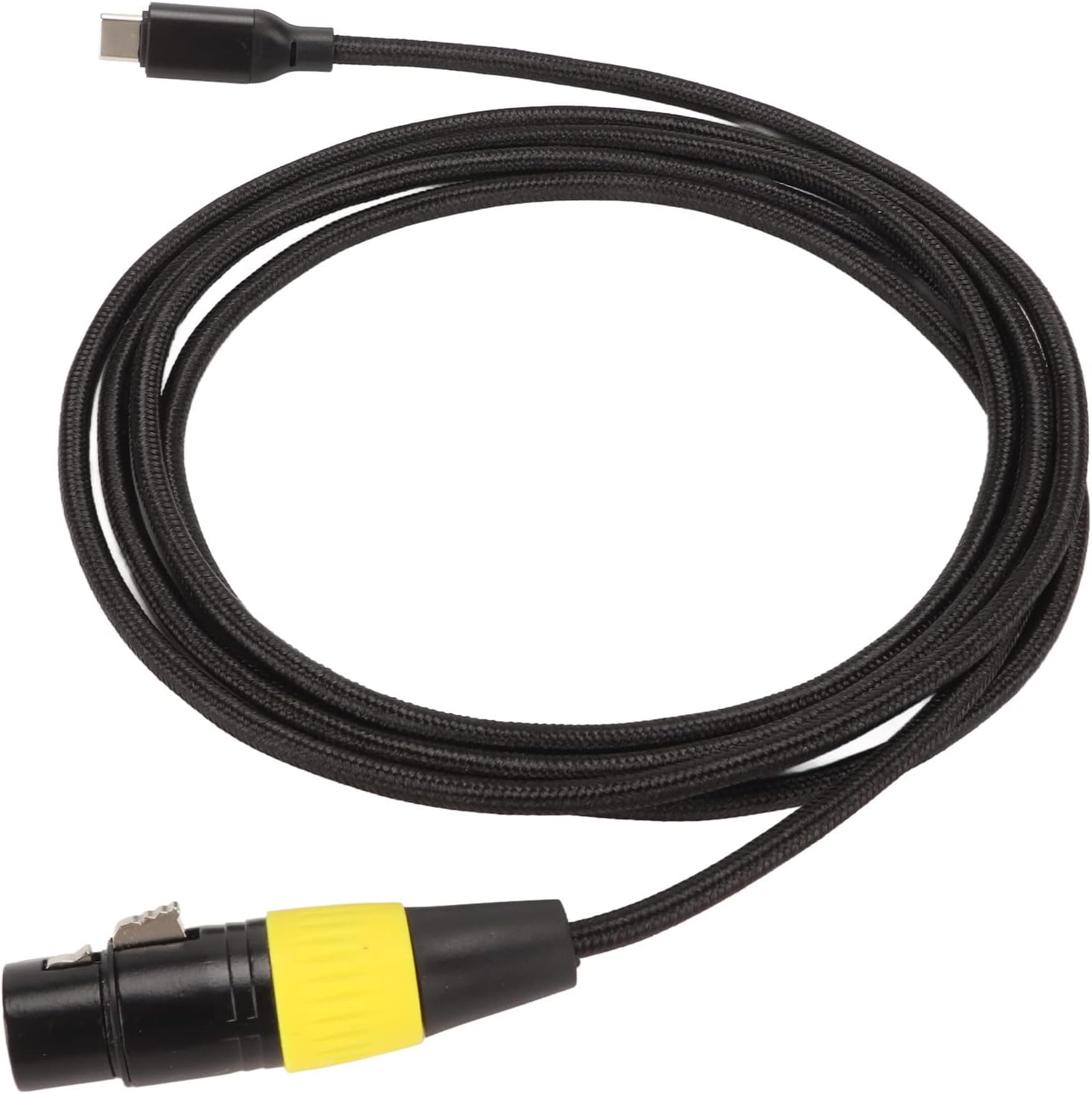 XLR to USB C Cable, Black and Yellow Type C to XLR Female Cable
