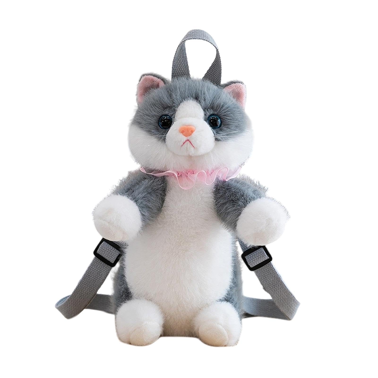 STYLEHEAVEN Cat Shaped Backpack Cartoon Women Gift Simulation Kitten Lightweight Daypack Gray|Clothing, Shoes & Accessories | Womens Handbags & Bags-picture-8