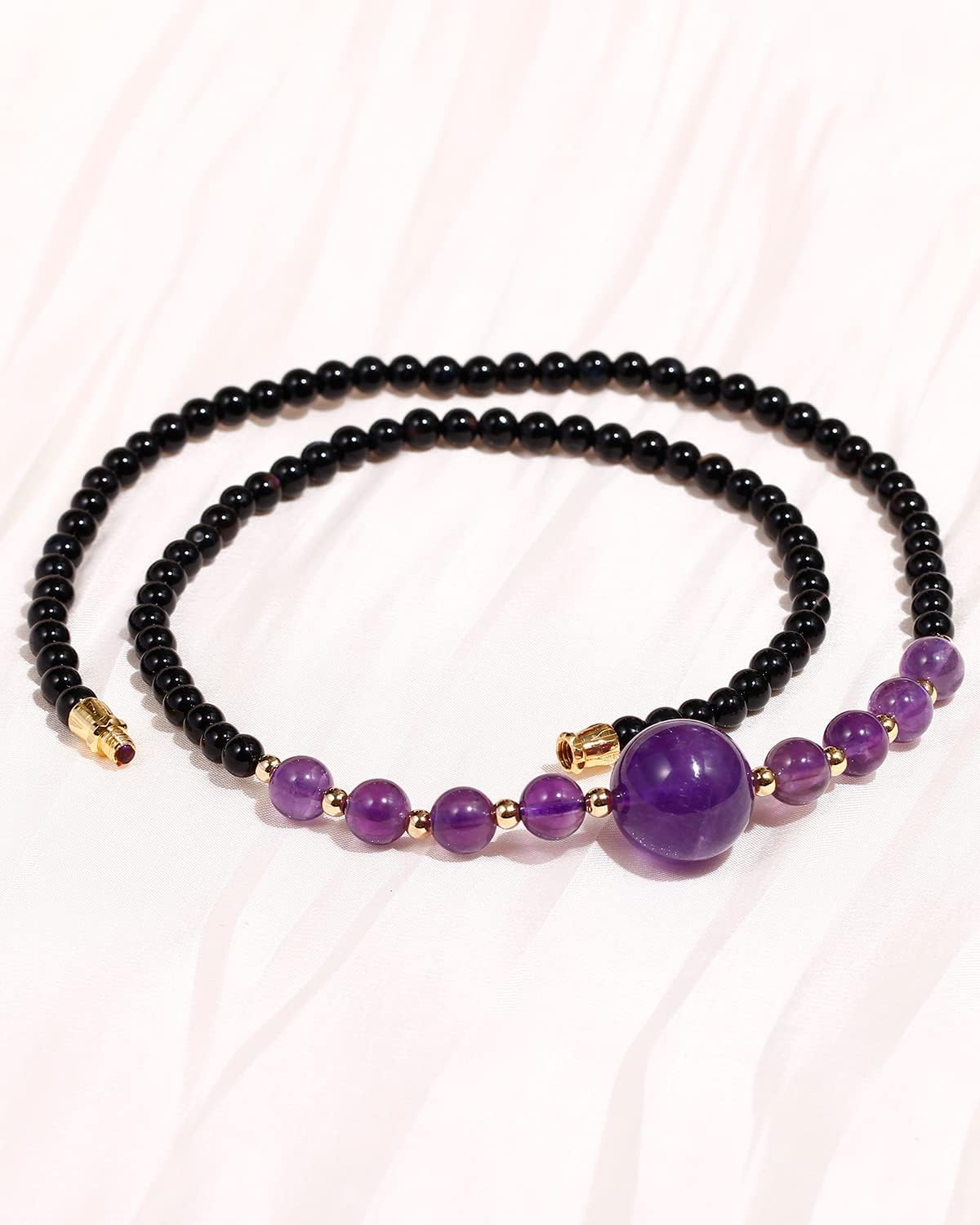 Jewever Moonstone Amethyst Citrine Crystal Necklaces Choker Necklace for Women Healing Crystals and Gemstone Necklaces Balance Meditation Jewellery Gifts