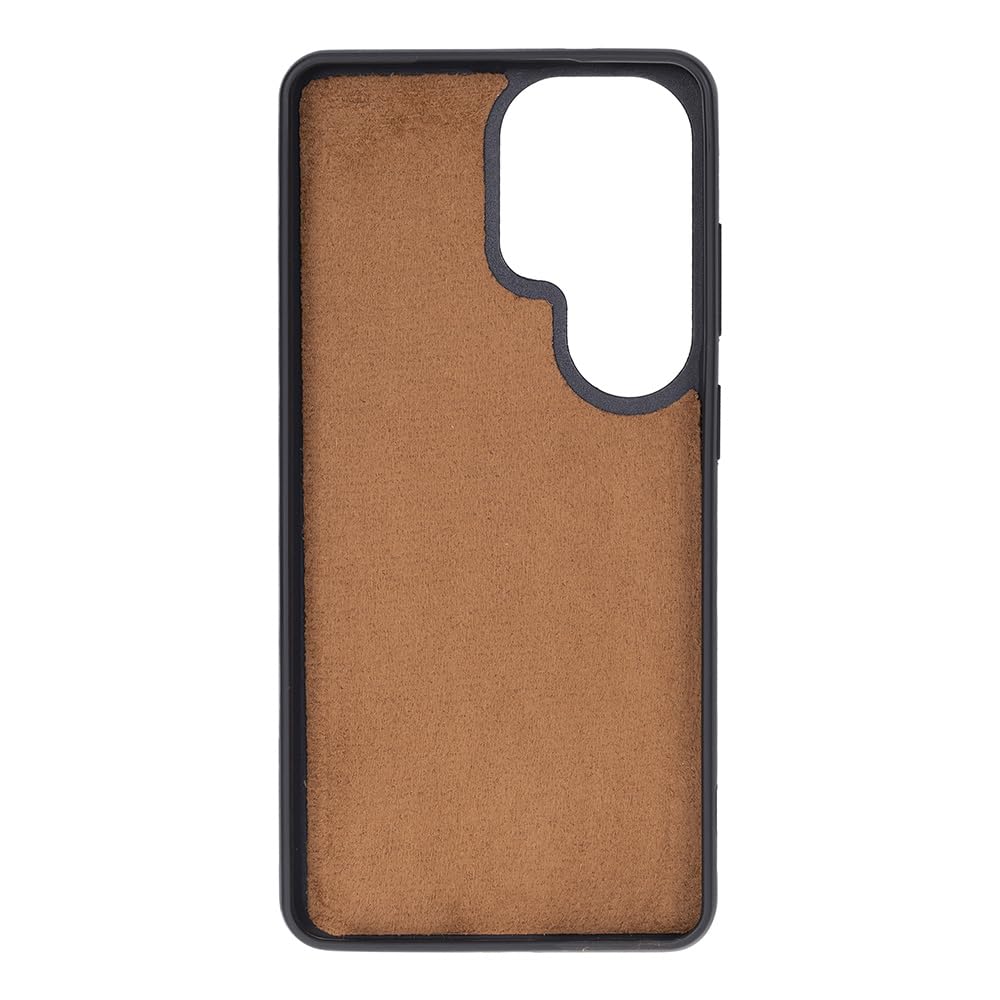 Solo Pelle Lederhülle Harvard kompatibel für das Samsung Galaxy S26 RFID inklusive abnehmbare Hülle mit integrierten Kartenfächern RFID (Cognac Braun, S26)