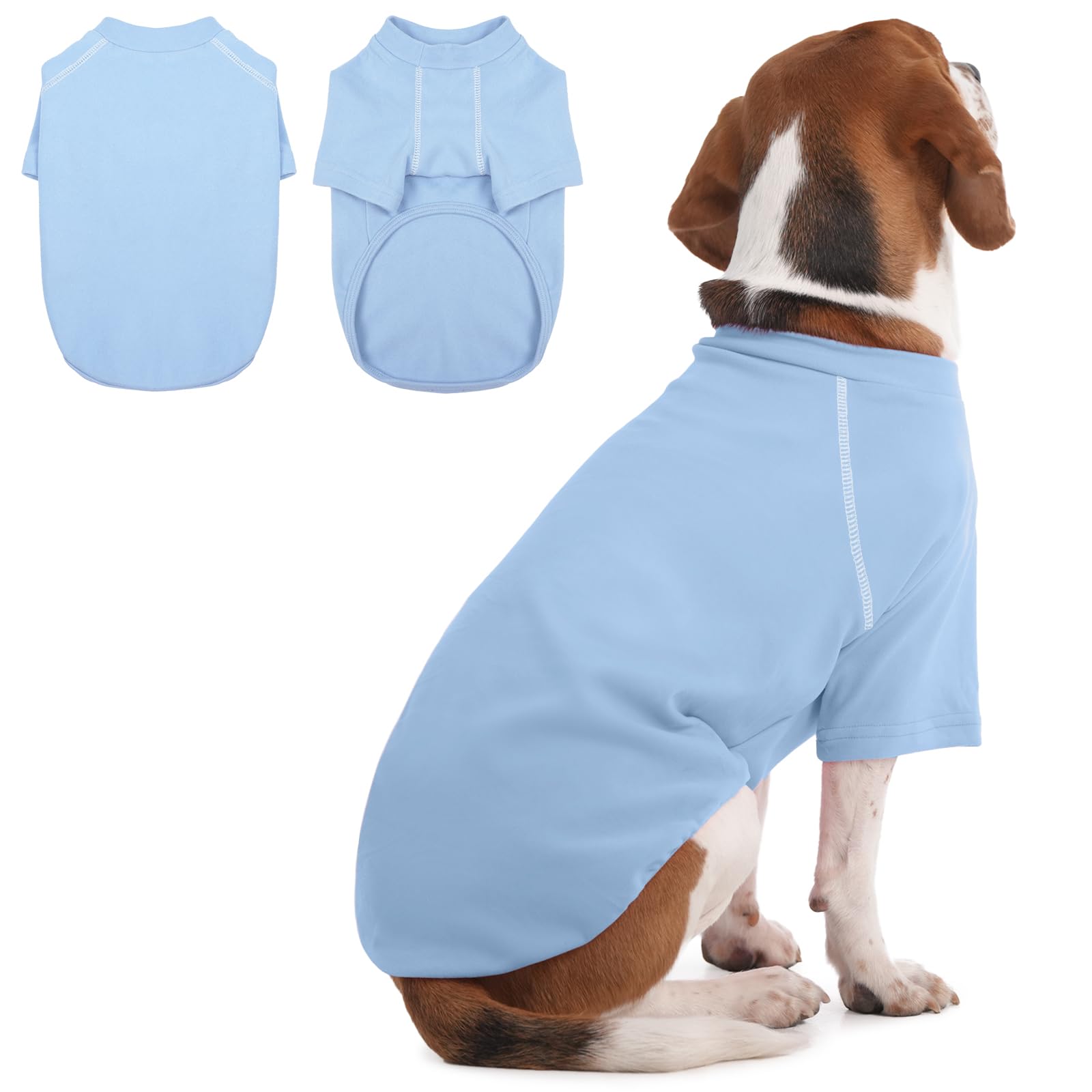 IECOii XL Dog Sweater,Fleece Dog Sweaters for Medium - Large Breeds,Stretchy Pullover Soft Pet Sweatshirt with Sleeve,Lightweight Fleece Doggy Vest for Beagle,Poodle,Cocker Spaniel, Blue,X-Large โ image 1