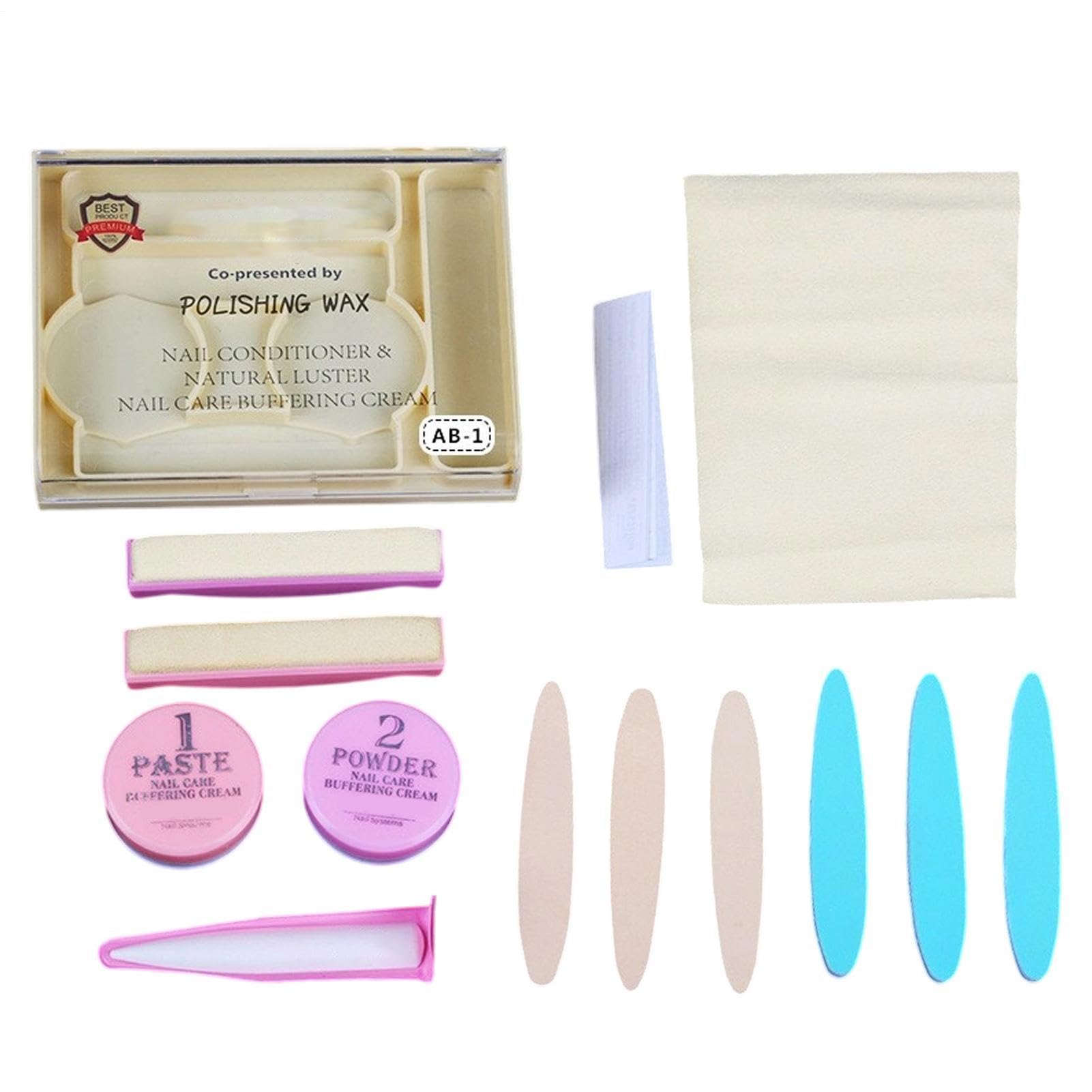 Manucure Japonaise Kit Professionnel, Kit De Manucure Japonaise Professionnel, Limes Polissoir Ongles, Réparation & Croissance Des Ongles Pour Femmes Filles Débutant Salon Mariage