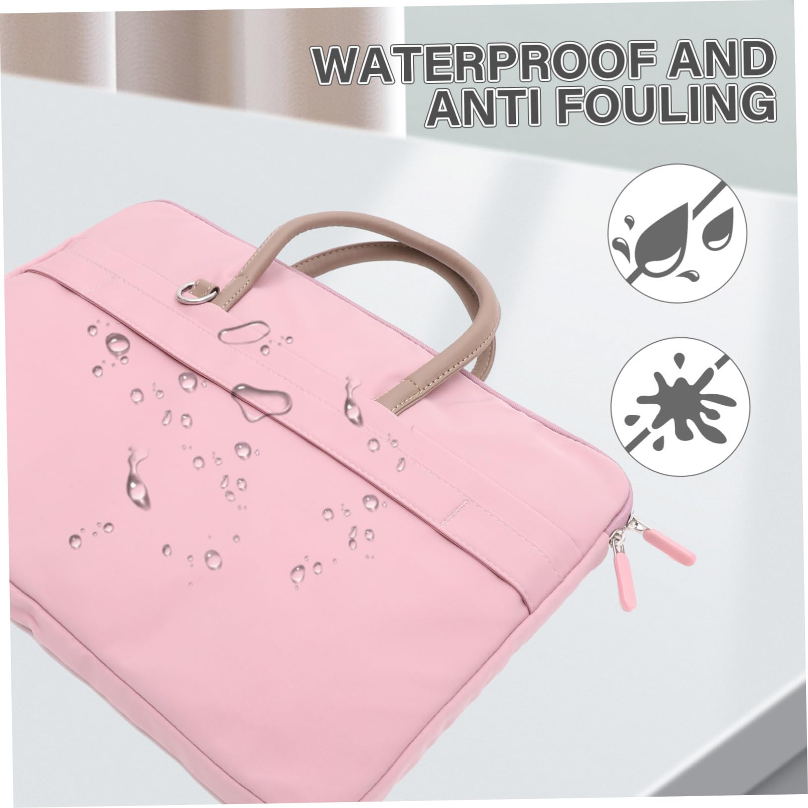 Operitacx Computadora Portatil Portatil Bolsas De Computadora Para Hombres Mochila Portatil Mujer Bolso Portátil De Bolsa Pequeña Portátil Llevar Portátil Plegable Manejar Rosa Poliéster