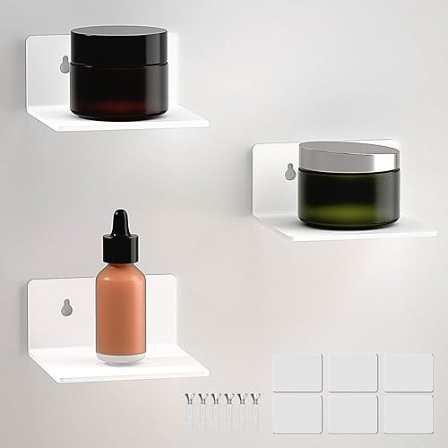 Miniatura 5 de Estantes de pared adhesivos de acrílico, mini estantes flotantes, estantes de exhibición de acrílico, repisas para figuras pop, plantas, foto de