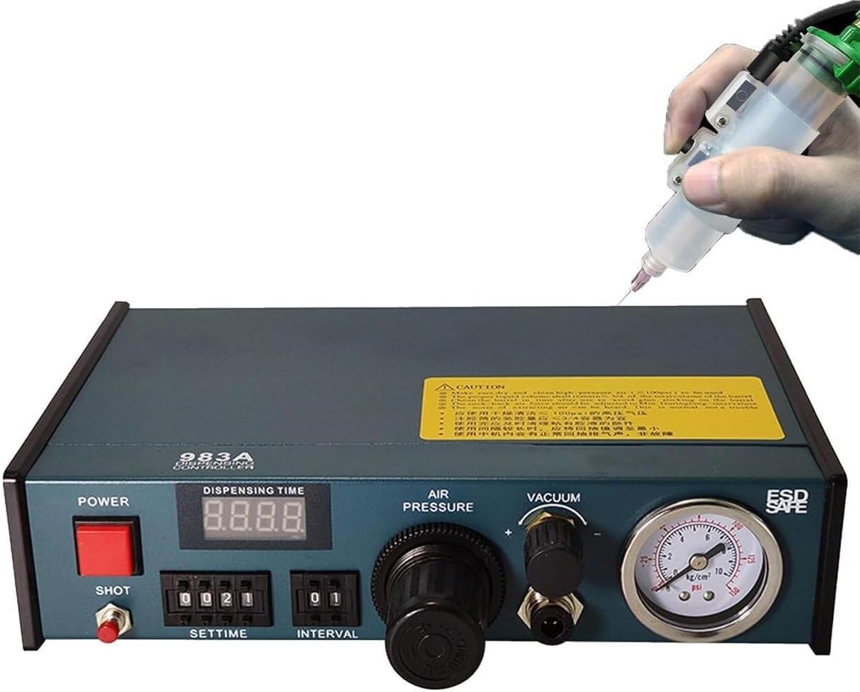 Automatic glue dispenser with automatic timing function, liquid adhesive dispenser for electronic components