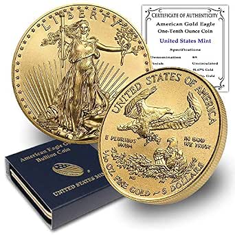 1986 - Present American Eagle Gold Coin 1/10 oz $5 BU