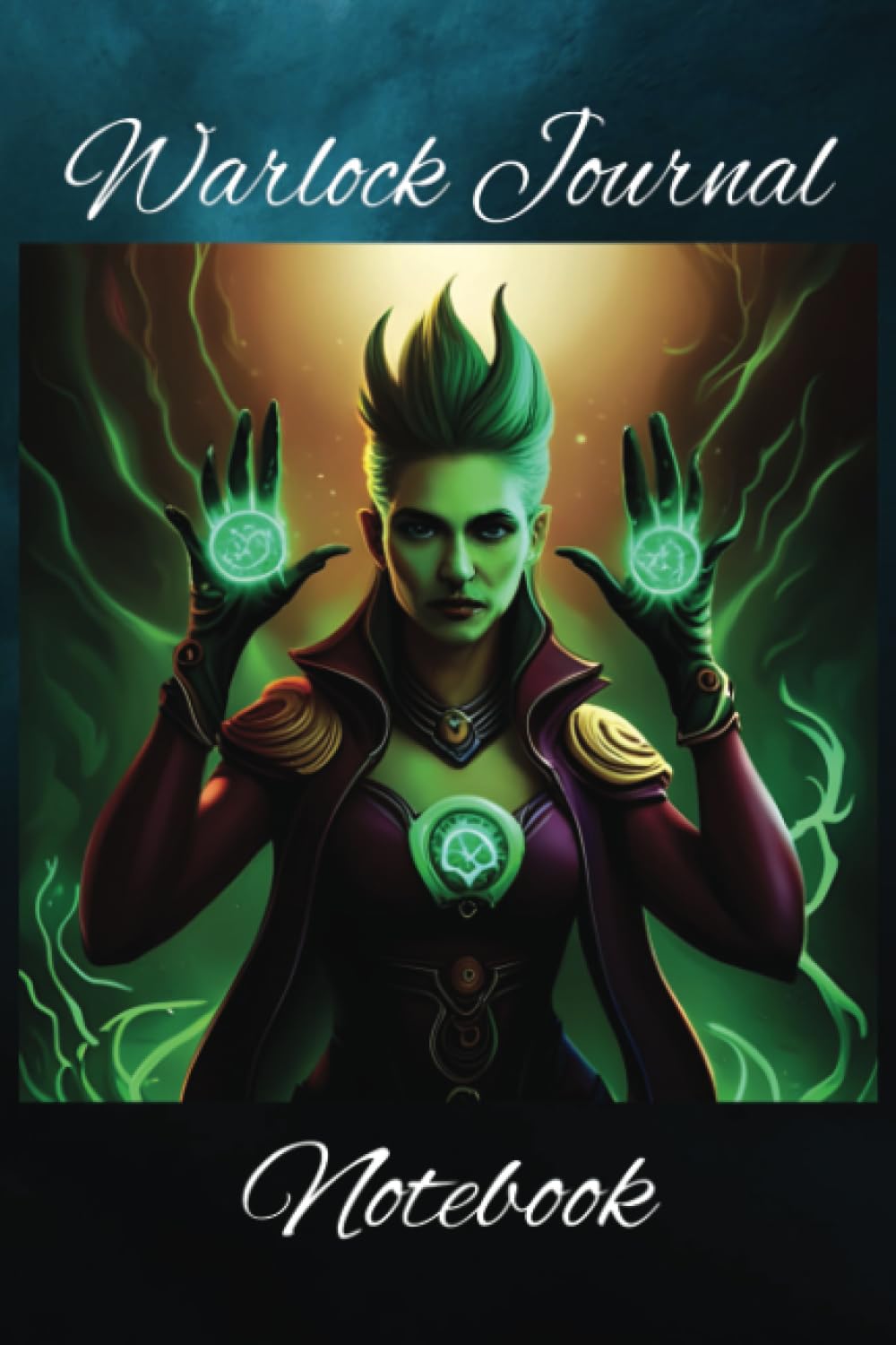 RPG Warlock notebook - Lined and Grid Pages - 140 pages - Backstories inside Book descripts