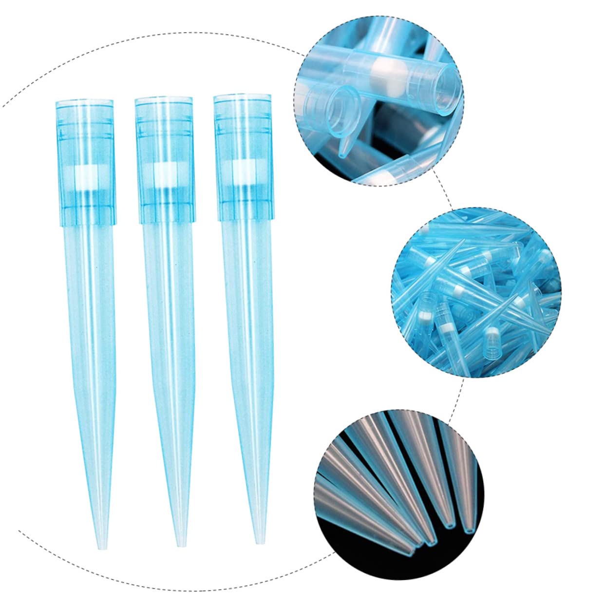 500pcs Liquid Pipette Tips Low Retention Plastic Nozzle Accessories for Laboratory Experiments Compatibility for Accurate Sample Transfer