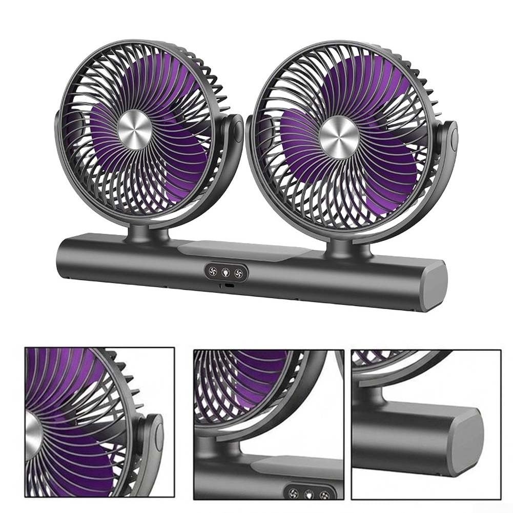 Ventilador USB Silencioso 3000mAh con Nocturna Ventilador USB(Gray)