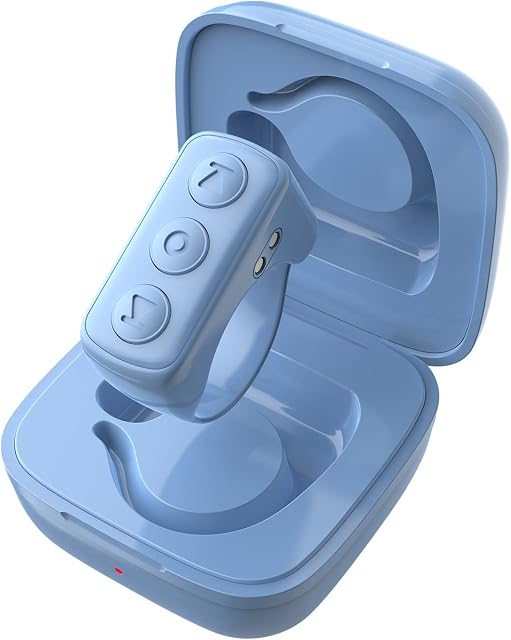 TikTok Remote Bluetooth Camera Photo Remote, Kindle APP Page Turner, TIK Tok Scrolling Controller Selfie Clicker for iPhone, iPad, iOS, Android - Blue