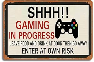 SHHH! Gaming in Progress Door Sign