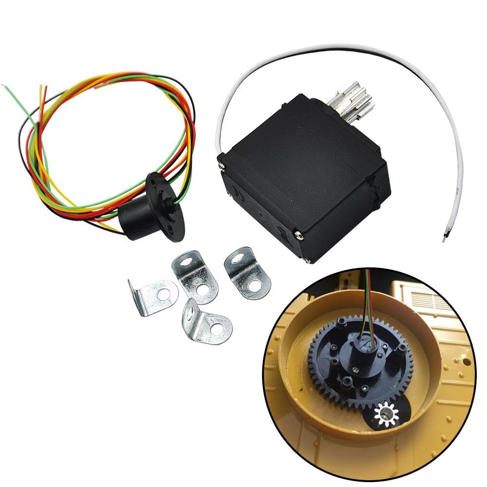 Aggiorna l'ingranaggio di trasmissione in metallo con il set di motore rotativo for le parti dell'escavatore HUINA 1550 15CH 2.4G 1:14 RC