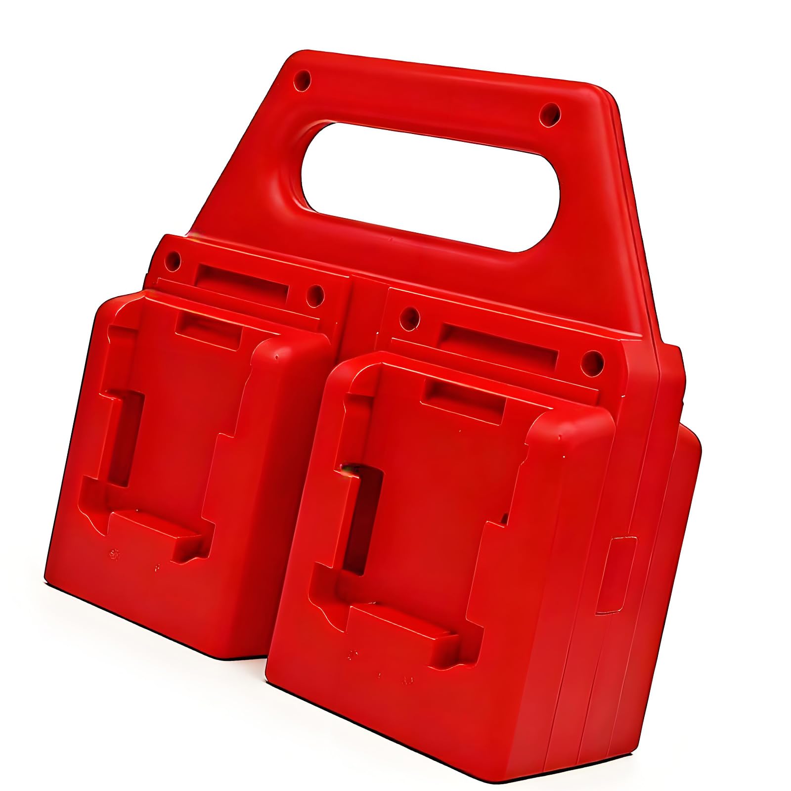 Ljhnba Red Battery Case Mount Holder Storage Bracket Carrying Holder For 18V 14.4V Batteries Organization Battery Case