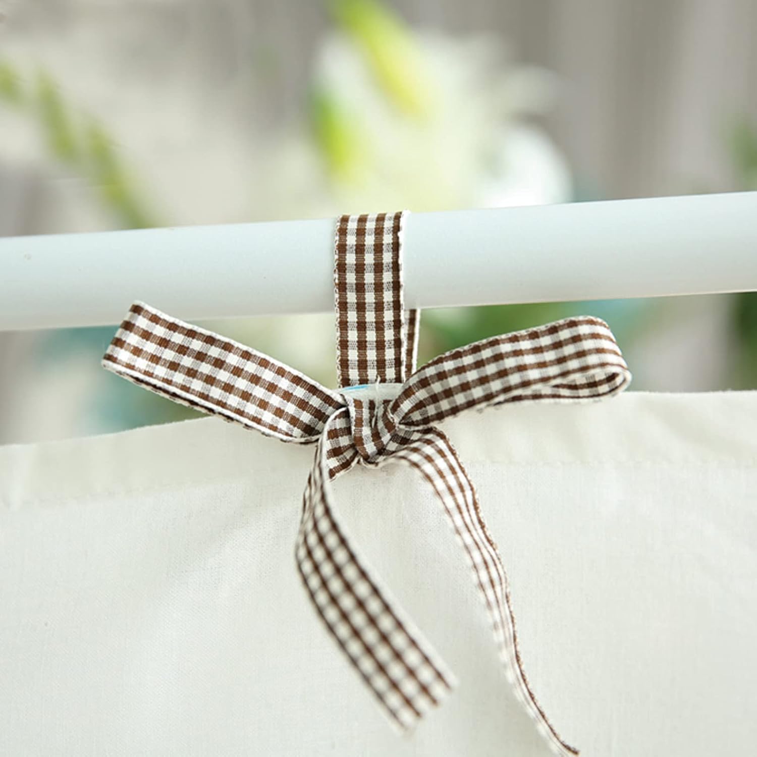 Kitchen Curtains,Short Curtain Valance,Tier Curtains,Cafe Curtains Home Decoration,Bistro Curtain Country Country Style,Window Treatment Tiers for Bathroom Cafe Kitchen Bookshelf Wardrobe