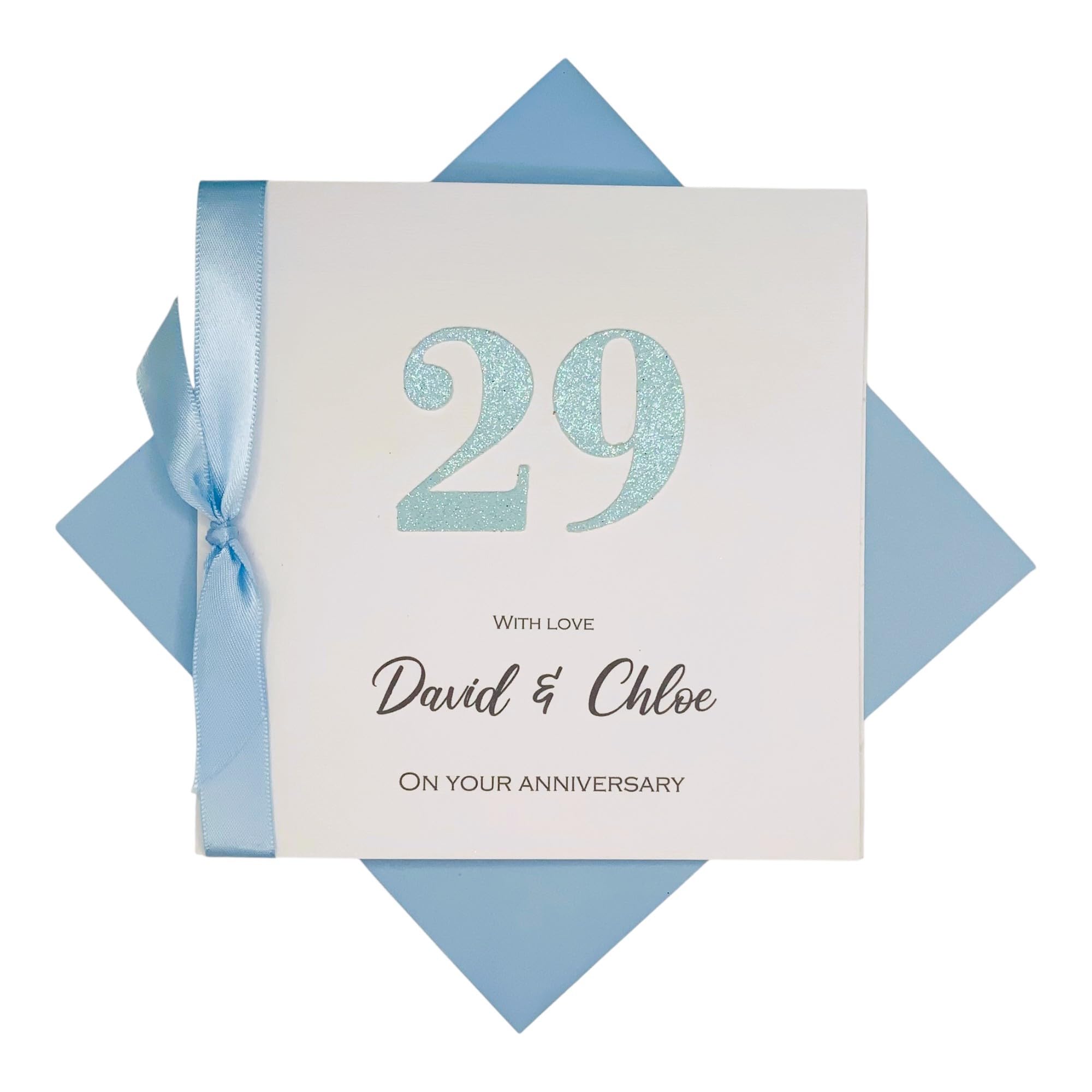 29th Wedding Anniversary Card Personalised 29 Years - GN 29