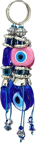 Miniatura 3 de Evil Eye Keychains Soft Colors Bag Charm Glass Eye Amulet (Purple)