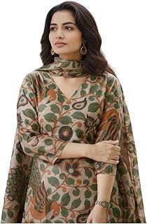 ANNI Designer Women's Cotton Blend Straight Printed Kurta with Pant and Dupatta Set | Soft Ethnic Wear for Daily and Festi... Price In India
